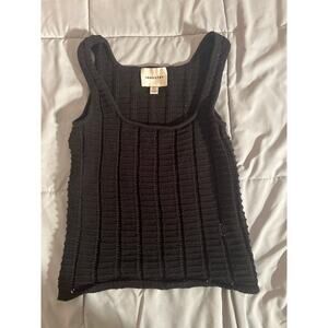 Industry republic‎ clothing crochet knit black Cami top 100% cotton sz S￼